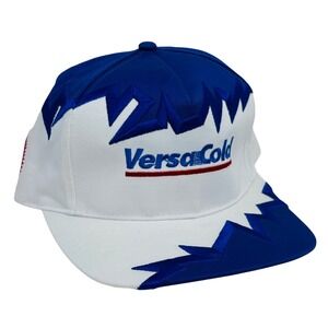 Vintage VersaCold First In Cold Snapback Hat Shark Tooth Ice Flame Icicle Cap